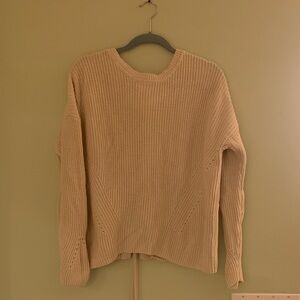 Lucky Brand Women's Tan Crew Neck Sweater
